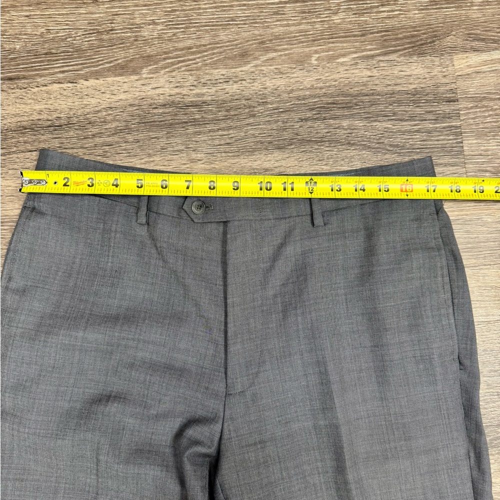 Tommy Hilfiger Gray Dress Pants Mens 34x32 Flat Front Classic Career Trousers - Picture 5 of 7
